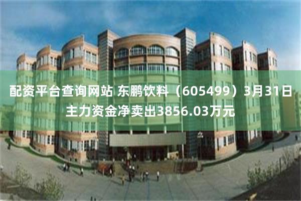配资平台查询网站 东鹏饮料（605499）3月31日主力资金净卖出3856.03万元
