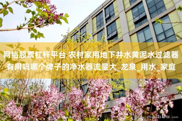 网络股票杠杆平台 农村家用地下井水黄泥水过滤器有用吗哪个牌子的净水器流量大_龙泉_用水_家庭