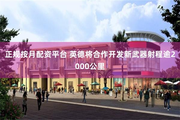 正规按月配资平台 英德将合作开发新武器射程逾2000公里