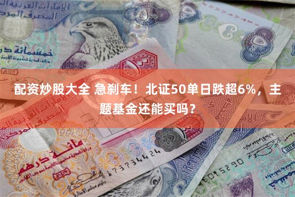 配资炒股大全 急刹车！北证50单日跌超6%，主题基金还能买吗？