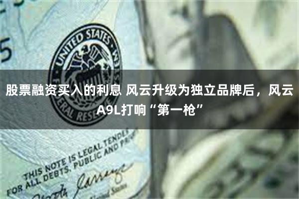 股票融资买入的利息 风云升级为独立品牌后，风云A9L打响“第一枪”