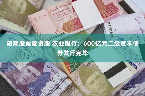 短期股票配资股 农业银行：600亿元二级资本债券发行完毕