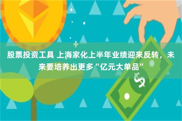 股票投资工具 上海家化上半年业绩迎来反转，未来要培养出更多“亿元大单品”