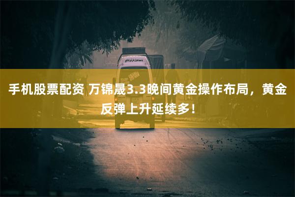 手机股票配资 万锦晟3.3晚间黄金操作布局，黄金反弹上升延续多！